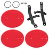 Honda Z50 Z50R 3 x Red Number Plate Kit (1979–1987)