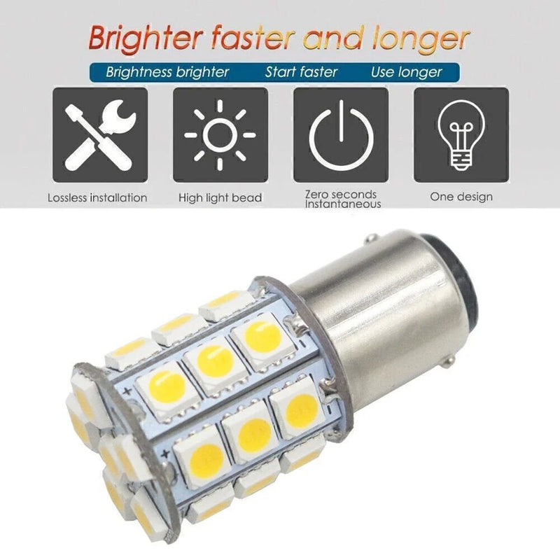 Marine Boat Interior 27-SMD BA15D Red Lights Bulb (12-24V)