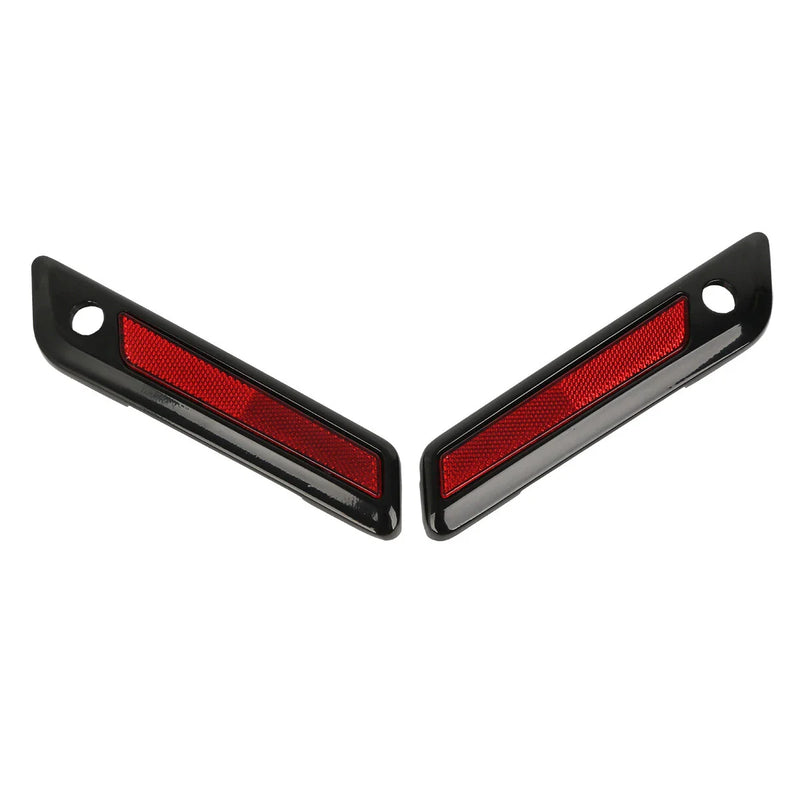 Harley Touring Black/Chrome Saddlebag Latches Covers (2014-2023)
