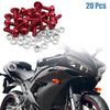 Universal Motorcycle 20 x M6 Red Aluminum Alloy Motorcycle Seat Bolts Screws Nuts