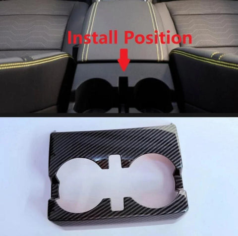 Chevrolet Colorado Carbon Fiber Rear Water Cup Holder Frame Cover (2023-2025)