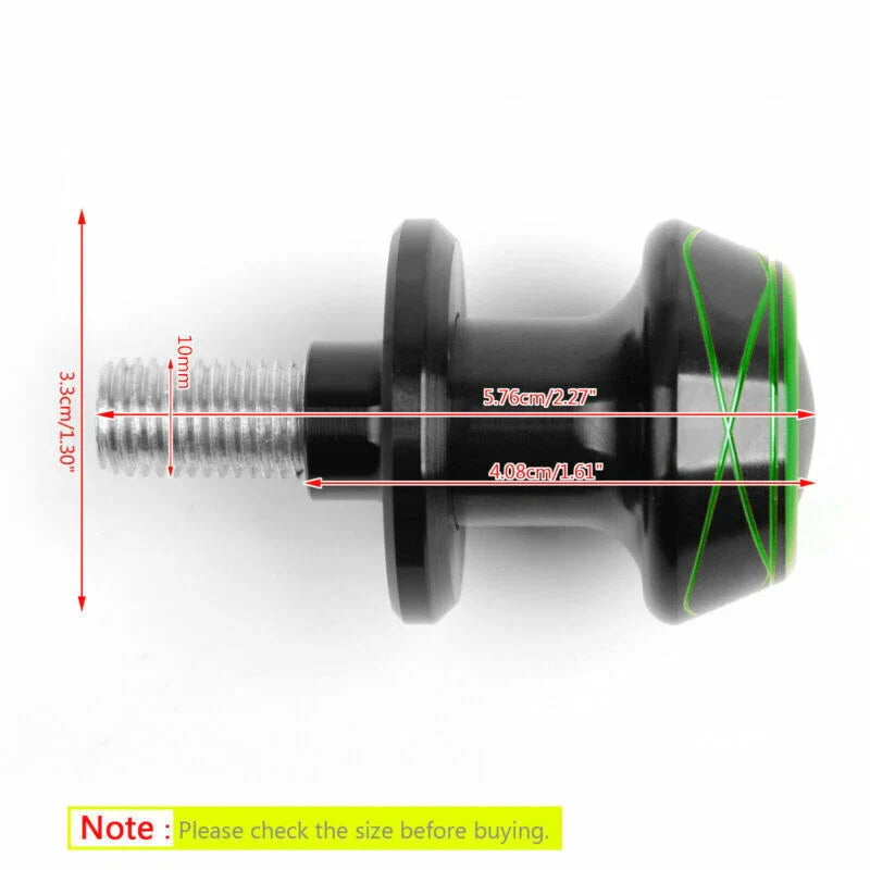 Kawasaki ZX10R Z800 Z1000 2 x 10mm CNC Stand Mounts (2011-2023)