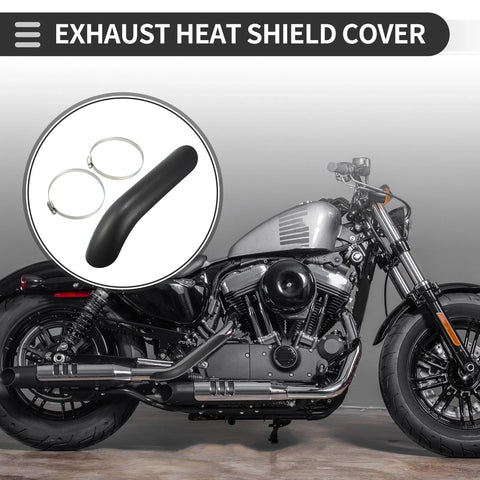 Universal Motorcycle Exhaust Muffler Pipe Heat Shield Curved 267x56mm