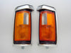 Nissan Navara D21 Pickup Chrome Corner Light Signal Indicators (1986-1989)