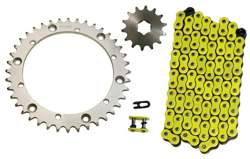 Yamaha Warrior Yellow 520x100 O-Ring Chain & 14/40 Sprockets (1989–2004)