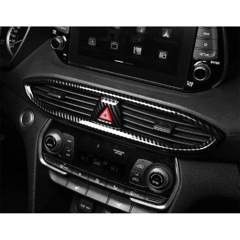 Hyundai Santa Fe Carbon Fiber Center Air Outlet Vent Cover Trim (2019-2022)