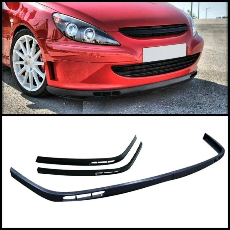 Peugeot 307 (2001-2008) 2 Piece Euro Front Bumper Spoilers Lip Splitter
