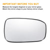 Honda Accord Left Right White Mirror Glass Pair Non-Heated (2003-2007)