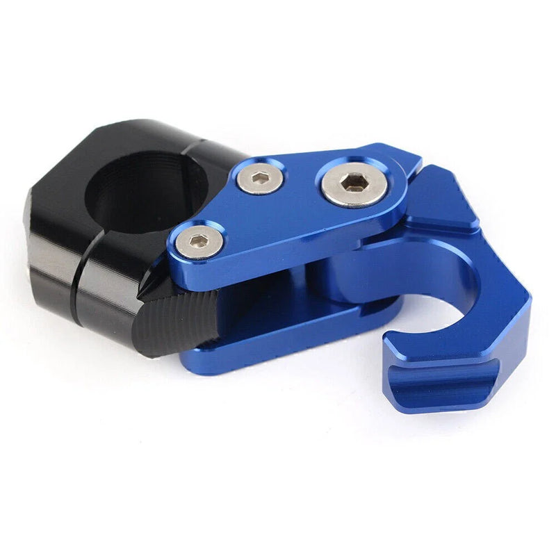 Helmet Luggage Bag - Blue 22MM 7/8" CNC Scooter Handlebar Hook