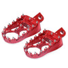 Harley Sportster Softail  - Red Pair CNC Wide Foot Pegs