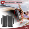 Toyota Aqua 6 Pcs Carbon Fiber Car Door Pillar Window Trim (2021-2025)