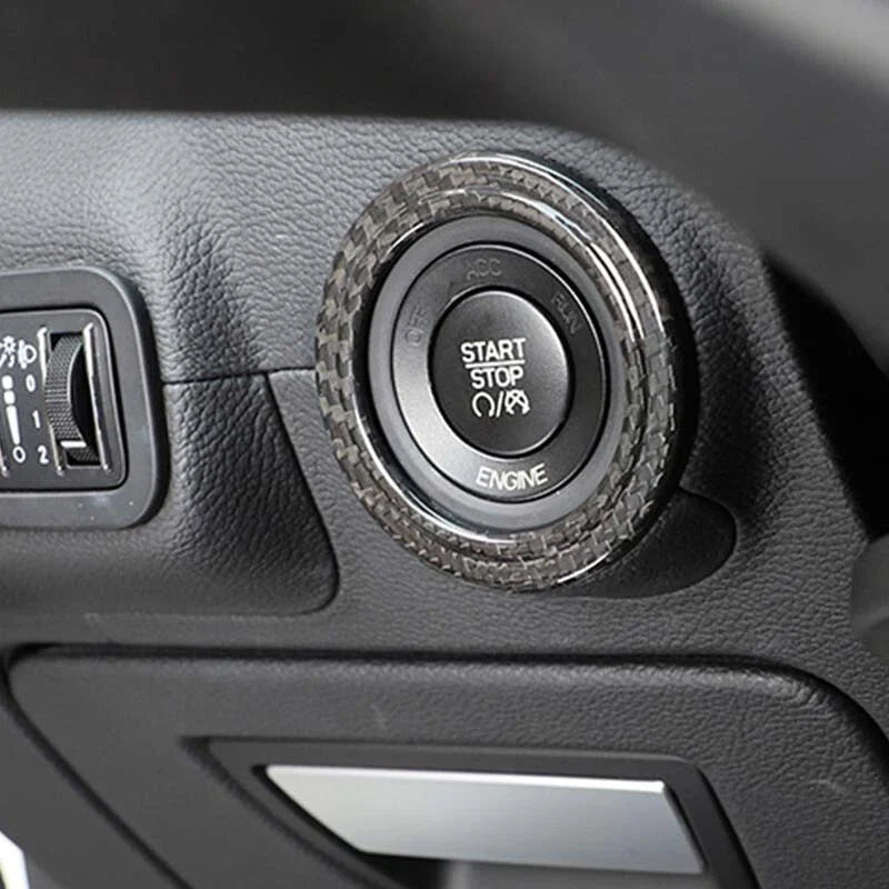 For Maserati Ghibli 2013-2021 Dry Real Carbon Fiber Engine Start Cover Trim