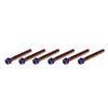Bike Motorcycle 6pcs M6x45mm Titanium Torx Head Flange Bolts
