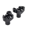 Harley Dyna Sportster Softail 2" Straight Handlebar Risers Black (2000-2023)