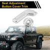 Jeep Gladiator JT (2018-2024) Silver Tone Seat Adjustment Button Cover Trim