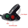 Motorcycle ATV E-bike 3 x 7/8" Handlebar Horn Turn Signal Light Switch