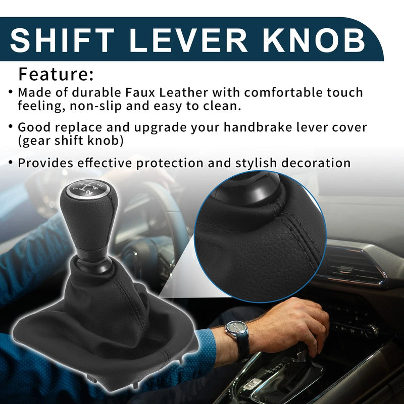 Peugeot 206 5 Speed Manual Gear Shift Knob & Cover (2005-2008)