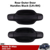LH+RH Rear Outer Door Handles Black Fits Isuzu D-max Holden Rodeo UTE 2003-11