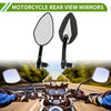 M8 Motorcycle Rear View Mirrors / Prismatic Shape / Black White Aluminum