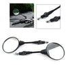 Motorcycle 7 / 8" Handlebar 10mm Antifall Folding Round Rearview Mirror