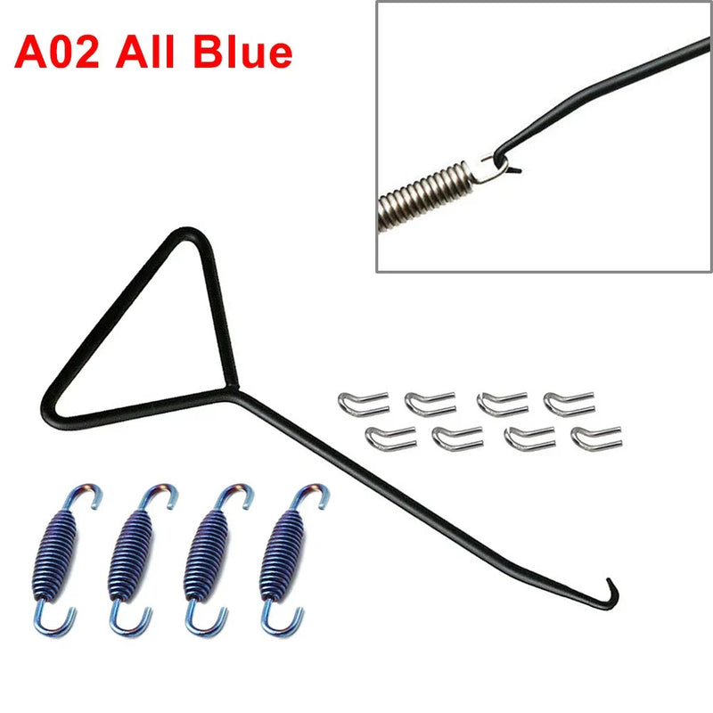 Motorcycle Exhaust Pipe Muffler Mounting Springs Hooks (A02)