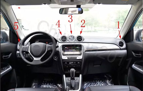 Suzuki VITARA 5 x Interior Middle Dashboard Side Air Vent Cover Trim (2018-2023)