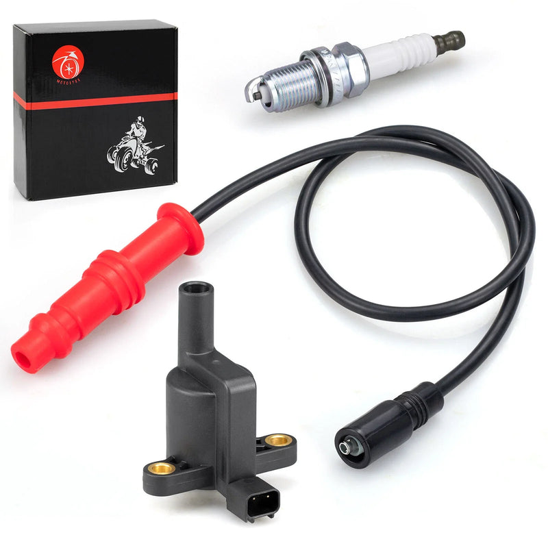 Polaris Ranger 500 4x4 Ignition Coil w/ Wire Cap & Spark Plug (2008-2012)