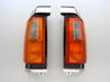 Nissan Navara D21 Pickup Chrome Corner Light Signal Indicators (1986-1989)