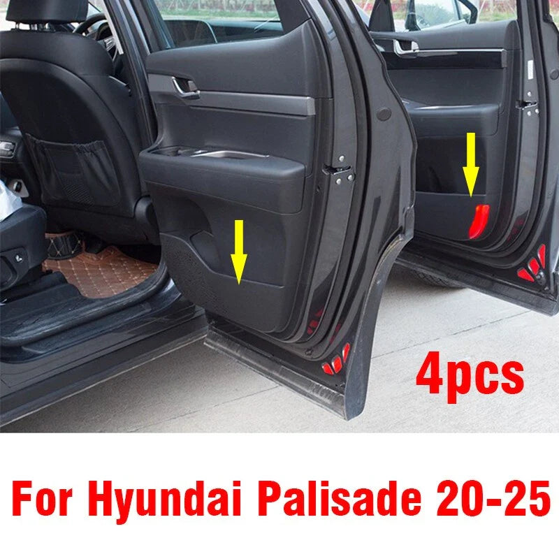 Hyundai Palisade Black Side Inner Door Kick Trim Cover (2020–2025)