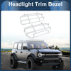 Ford Bronco (2 x) - White Headlight Trim Bezels
