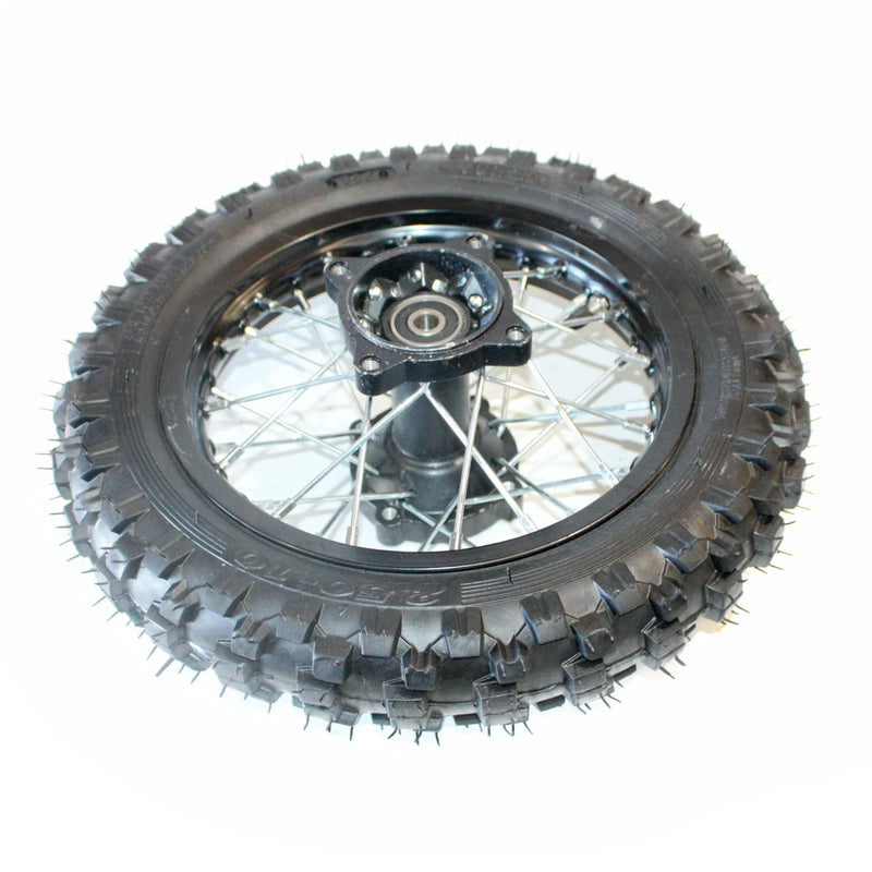 PIT PRO Dirt Bike 10" Black Rear Wheel Rim & Knobby Tire