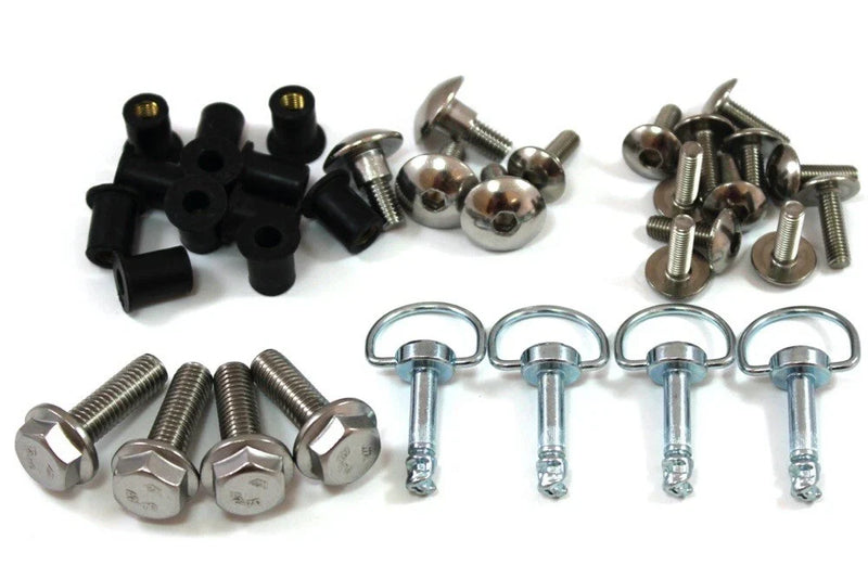 Honda Africa Twin XRV650 / 750 2 x Stainless Fairing Bolts Dzus (1988–1992)