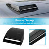 Universal Car Hood Cover Black ABS Plastic Air Flow Intake Scoop