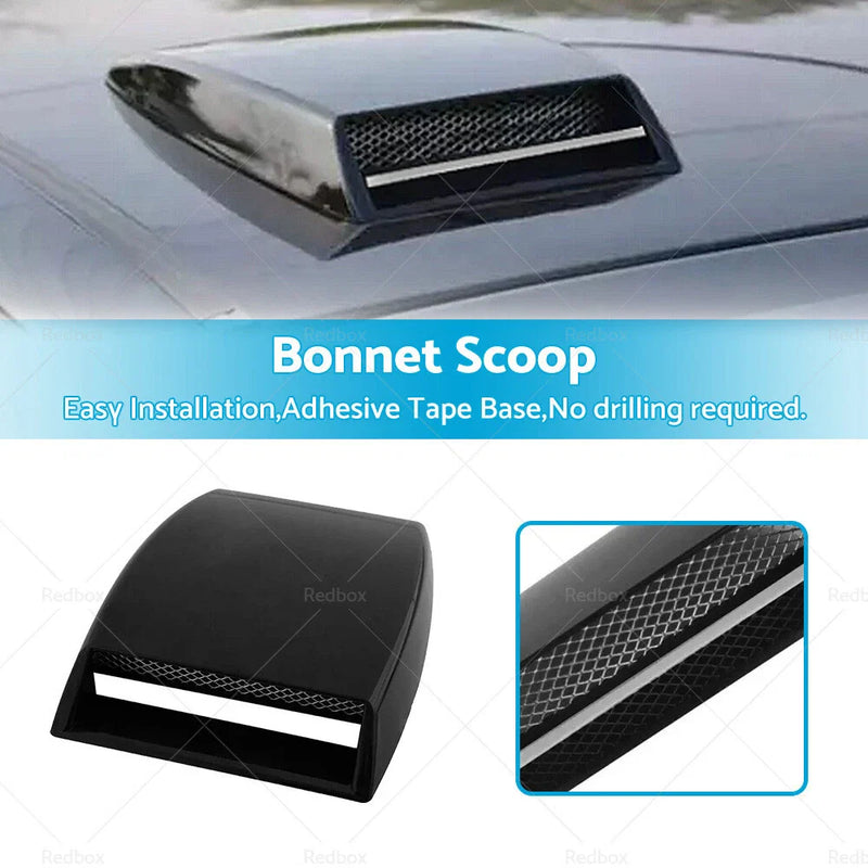Universal Car Hood Cover Black ABS Plastic Air Flow Intake Scoop