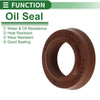 Oil Seal Rotary Shaft Seal FKM Rubber 14x22x4.5mm Brown 5 Pcs