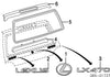 TOYOTA LAND CRUISER LX470 Back Door Garnish Trim Chrome (1998–2002)