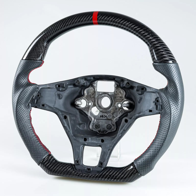 VW Golf MK7 / Polo MK6 Black Carbon Fiber Steering Wheel (2013-2020)