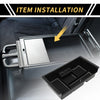 Chevy Silverado 1500 & GMC Black White Full Center Console Organizer Tray