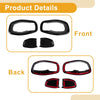 Jeep Renegade (2015-2023) 4 x Black ABS Interior Door Handle Bowl Cover Trim