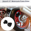 15.6mm Aluminum Alloy Motorcycle Slider Frame 2 Pcs Black