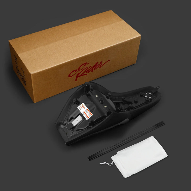 Harley Fat Bob FXFB FXFBS Black Rider Driver Passenger Seat (2018-2024)