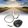 M8 Rear View Mirror 1 Set Handlebar Mirror Carbon Fiber Pattern Black