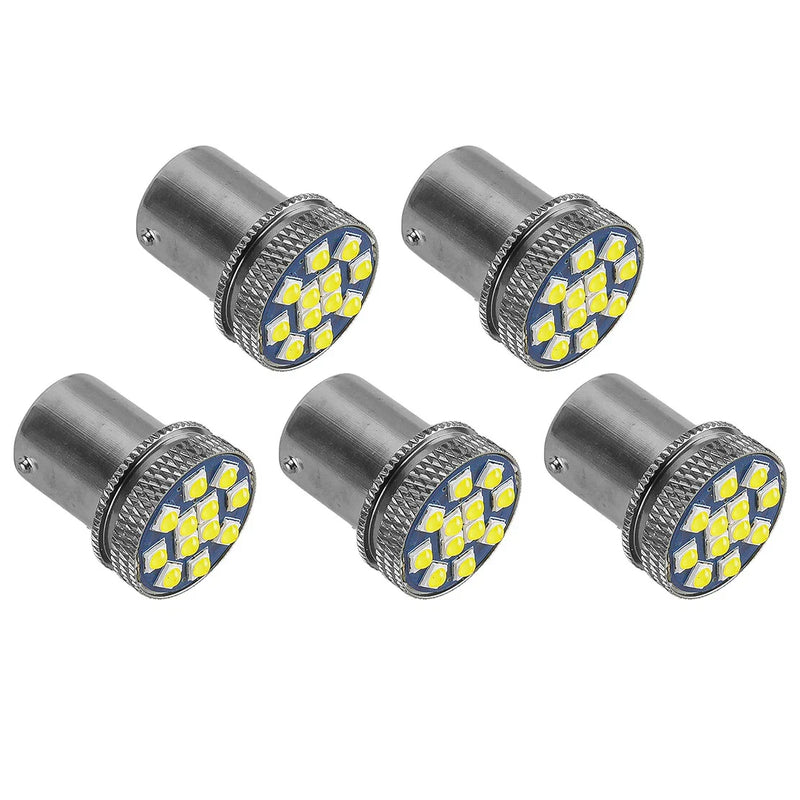 Car Truck 20 x White LED 12SMD BAY15D 1156 P21W Turn Signal Light Bulbs