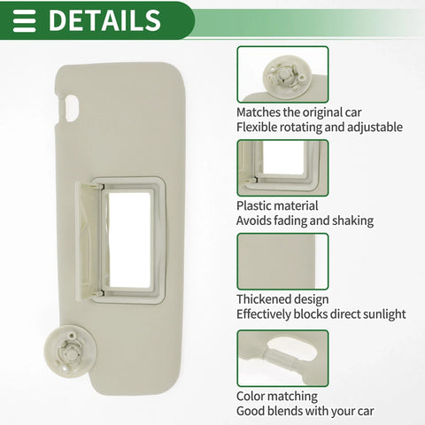 Chevrolet Sonic Left Sun Visor (2012-2016)