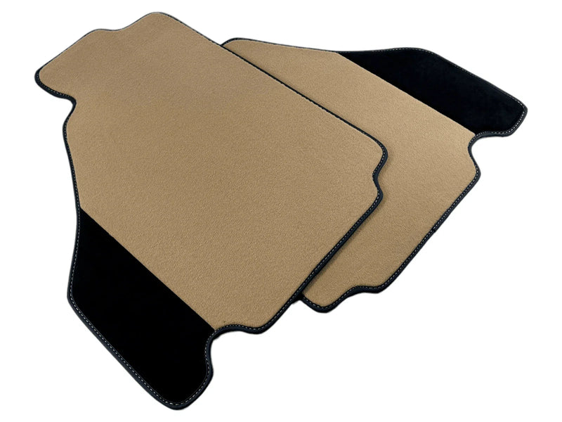 Ferrari F430 Carpet with Alcantara Leather Beige Floor Mats (2004-2009)