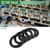 Oil Seal 45x62x7mm 5 Pcs NBR Rubber High Pressure Black