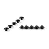 Motorcycle Screws 10 x M10 Black Protective Caps (AH)