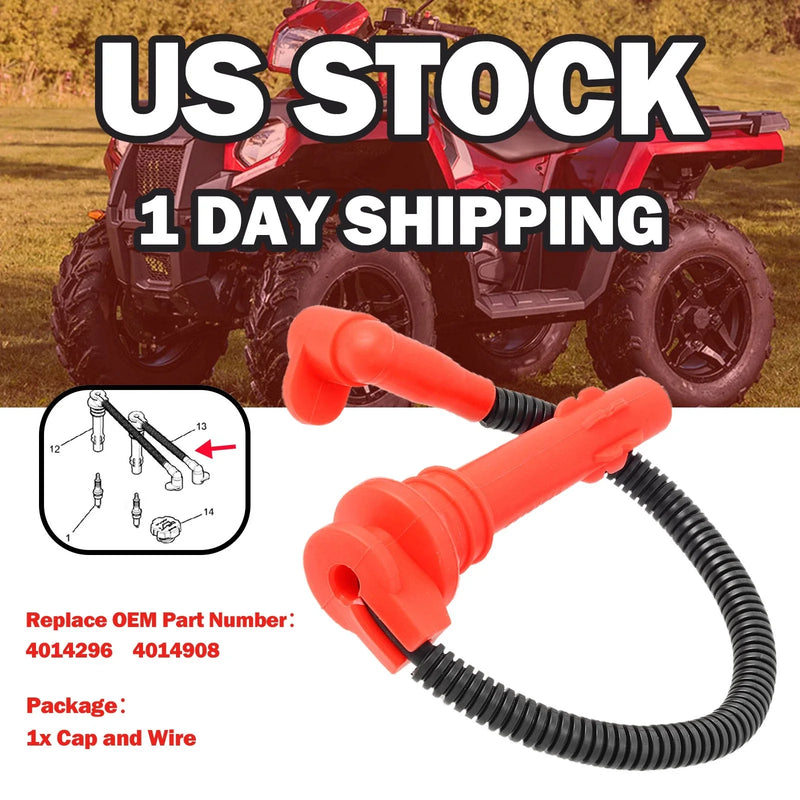 Polaris Sportsman 570 Ignition Coil Spark Plug Cap and Wire (2014–2023)