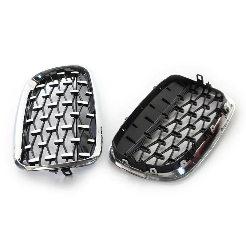 BMW X5 Front Kidney Grille Diamond Style Chrome (2007-2013)