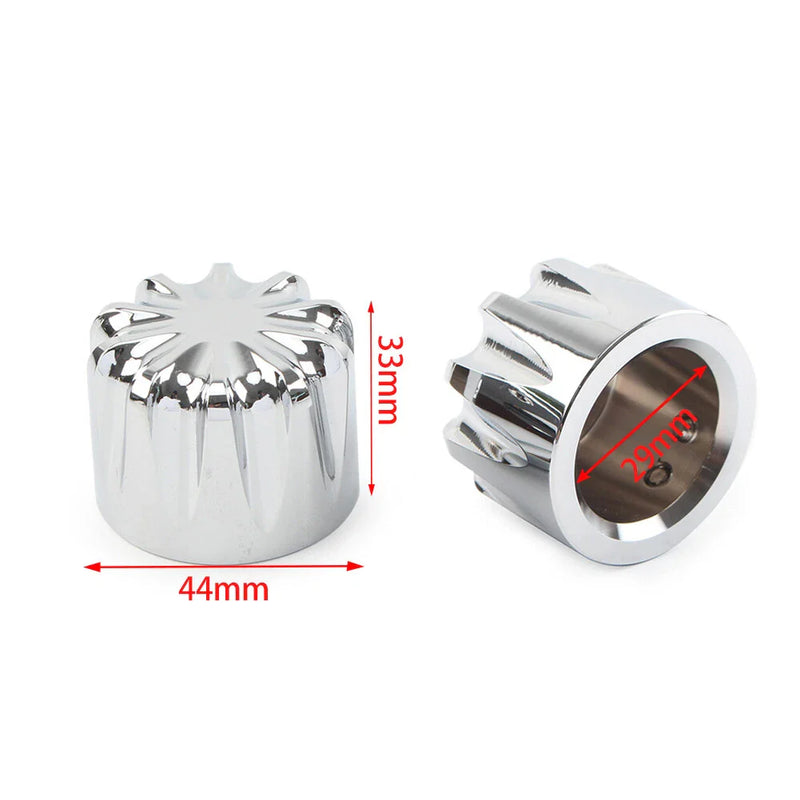 Harley Touring Softail Road King Dyna Chrome Front Axle Nut Cover